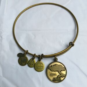 Alex and Ani 2014 ARUBA Charm‎ Bangle Bracelet/Gold Colored